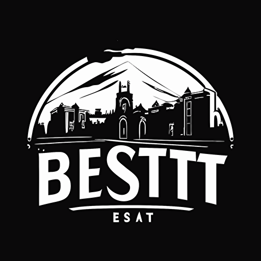 a logo for Belfast, Northern Ireland, vector style, black and white, simple
