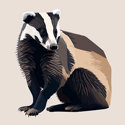 a vector of a european badger