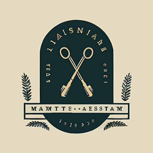 logo, museum antiques, 19th century tools, minimal, vector, simple, flat,