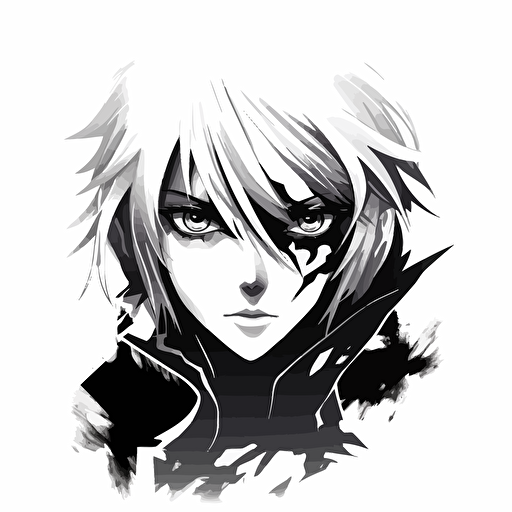 anime vector design, white background, clean