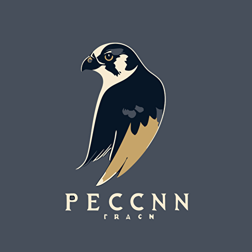 peregrine falcon logo modern simple minimalistic 2 colors 2d vector