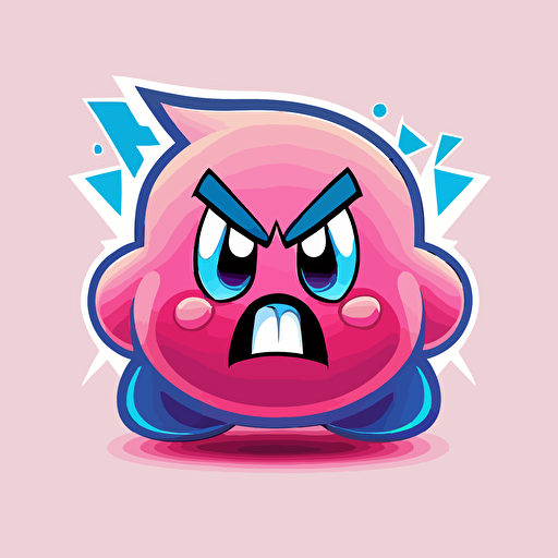 kirby angry logo vector