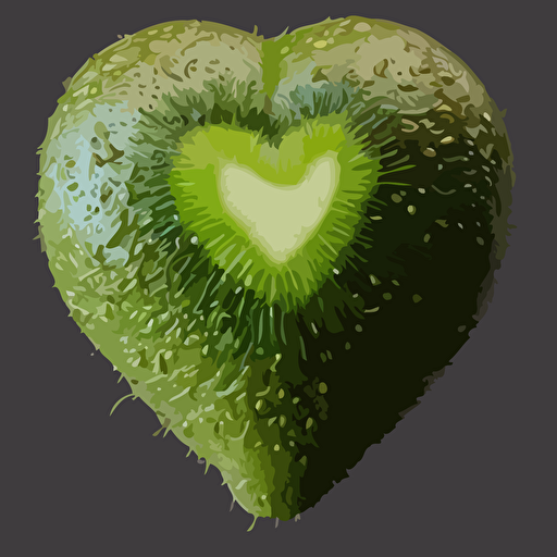 3d render valentine heart kiwifruit flesh 4k intricate detailed concept art art trending artgerm artstation painted greg rutkowski award winning photorealistic digital art