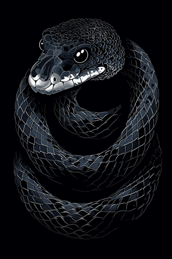 black snake, vector illustration