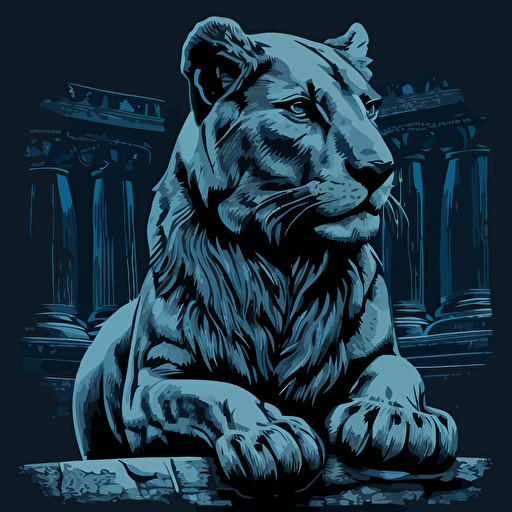 vector illustration, Blue Nittany Lion