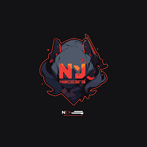 simple logo design of N|U, flat 2d, esport, vector, company logo, macdonalds sing style, graffiti style, Lacoste sign style