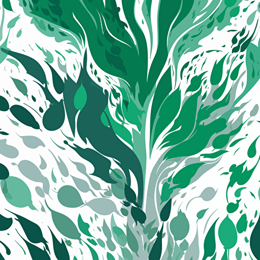 abstract pattern vector art of fluid repeating big leaf botanicals single colour on white backround ar 500:350