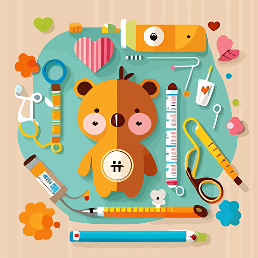 vector background for a pediatrician stationary