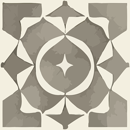 a modern geometric Islamic pattern, vector, monotone