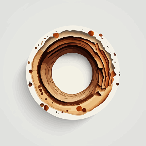 circular logo, woody structure, vector, simple, modern, minimalist, white space, white background