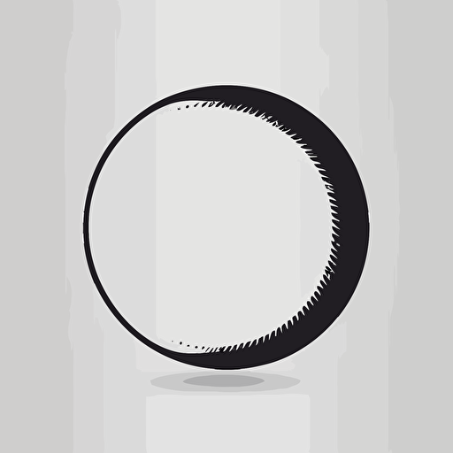 simple logo of a circular chain, minimal design, white background, vector, flat, 2d