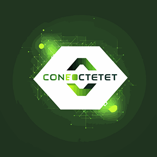 company logo named "connect", vector, advertisement, online, platform, modern, green scale