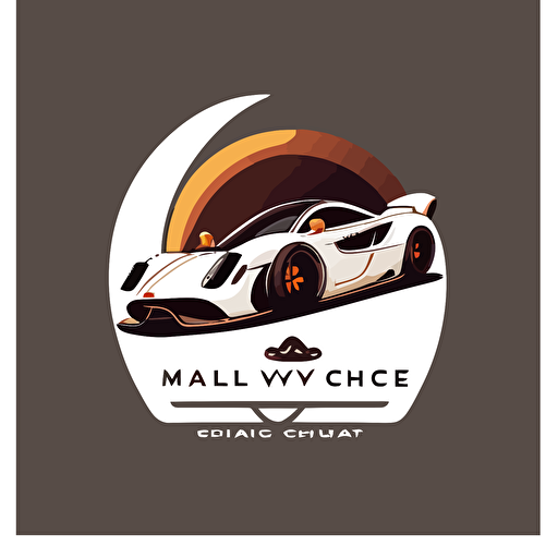 a minimal vector logo design for an exotic car rental company called Space City Motoring Club, white background, prestigious, v 4