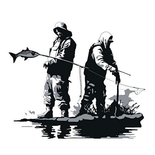 banksy, funny vector image, white background, culture in a bewinderment