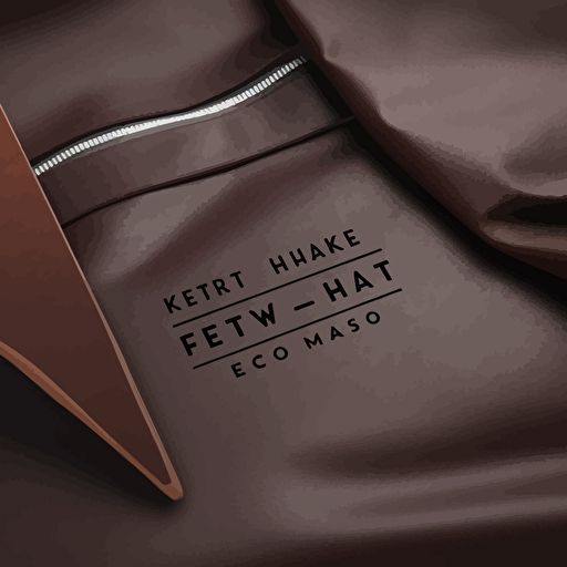 create a simple vector logo for a leather goods company. Minimalist, clean, brown, black, and white colors