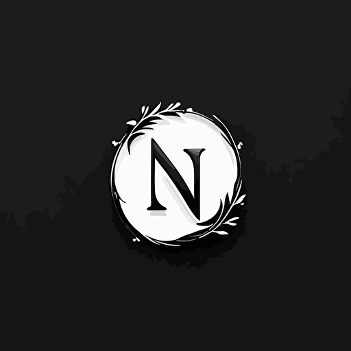 simple brand logo, letter NA, logo, vector logo, vector design, logo design, design ideas, black and white, classic cool design, monograma, company