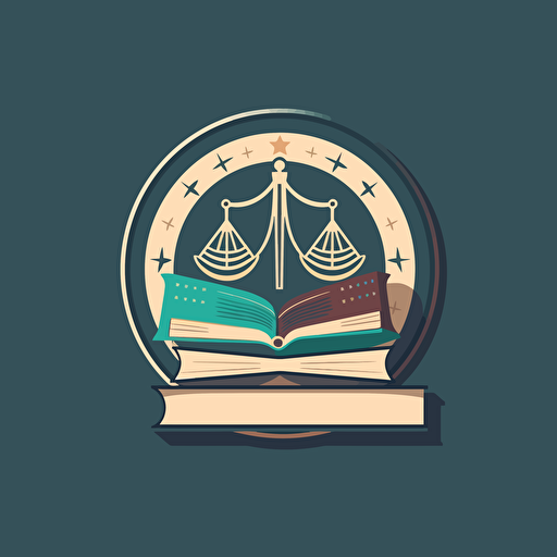 vector flat legal knowledge logo