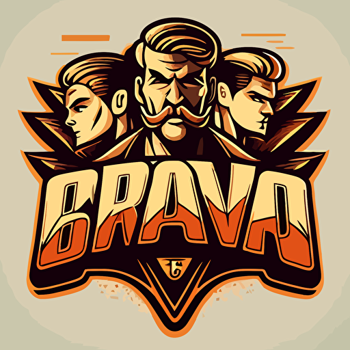 Logotype vector "Team Bravo" comic style