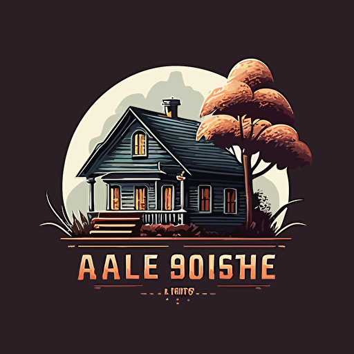 Create a simple house logo vector style