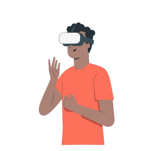 a person using a vr 