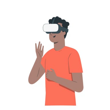 a person using a vr 