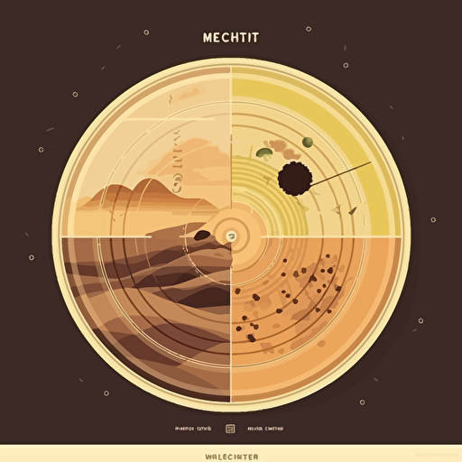 michelin menu with vector diagram of desert