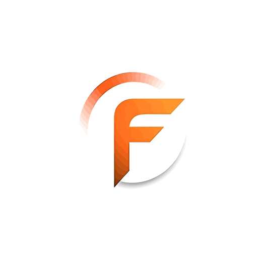 simple logo design letters "F, V", flat 2d, vector, white background, business style