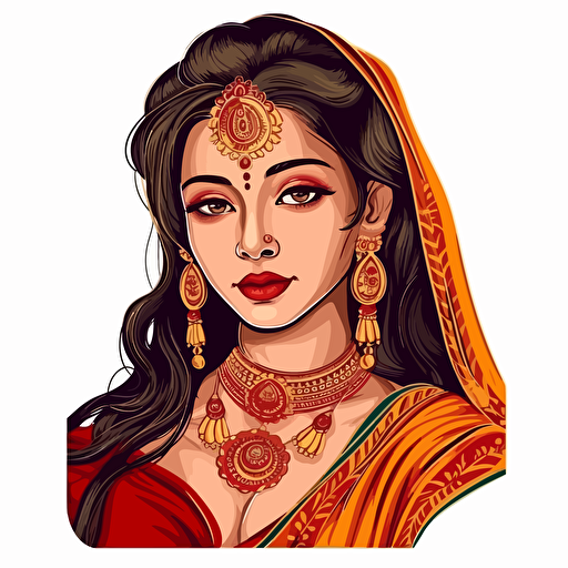 vector logo drawing of Indian ethnic and western fashion with name (Inaara)