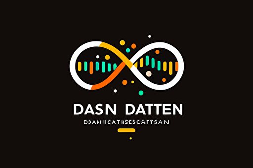 flat vector logo icon, dna, data-stream, corporate business logo template design, minimalist, modern logo, minimalism