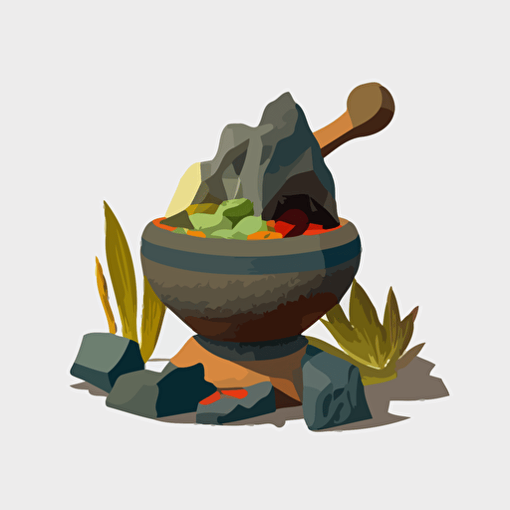 molcajete vector drawing, illustrator high res
