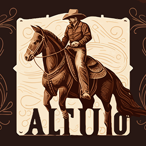 /gallo vaquero texano en una tarjerta en vector