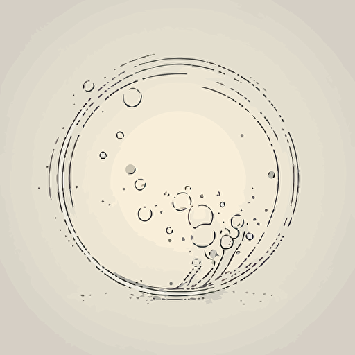 minimal line logo of a bubble, vector
