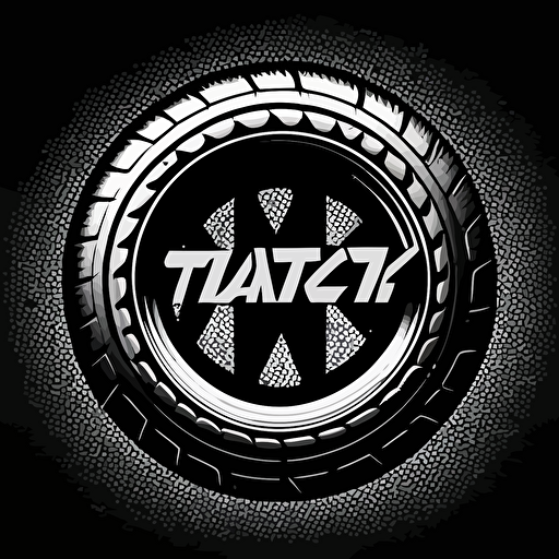 vectorize tire logo black and white