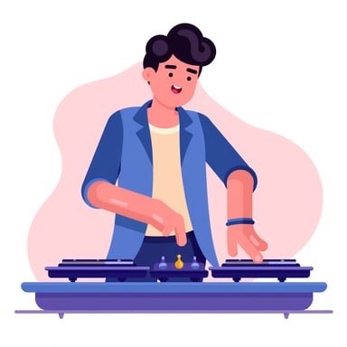 a man dj playing music
