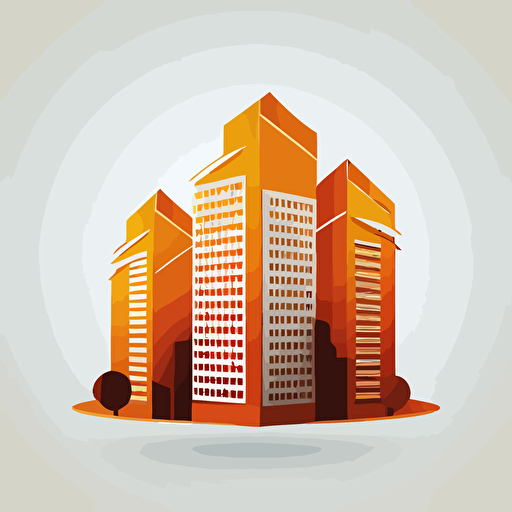 high-rise housing vector simple illustrations, logo