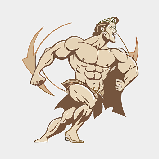 minotaur, vector logo, vector art, emblem, simple cartoon, 2d, no text, white background