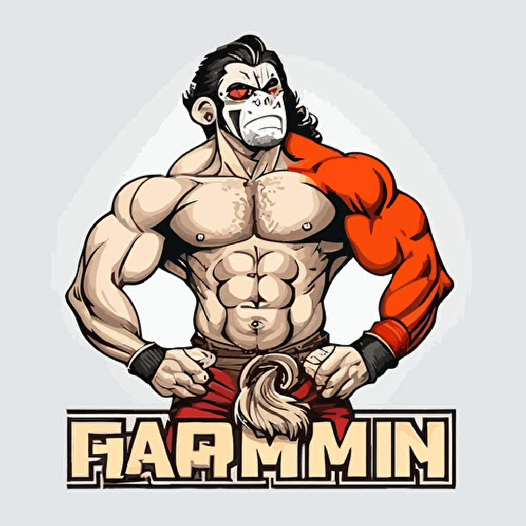 lord hanuman , gada , gym , muscles , inpiration , text , white background , powerful , inspiring , cartoon , vector