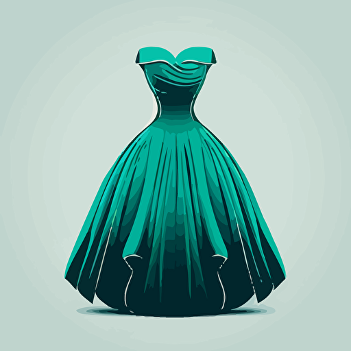 simple logo vector art teal dress