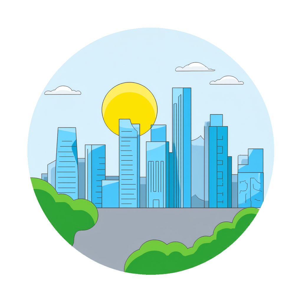 a futuristic cityscape