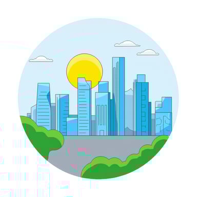 a futuristic cityscape