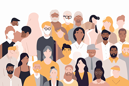 flat vector, confercence political diverse people