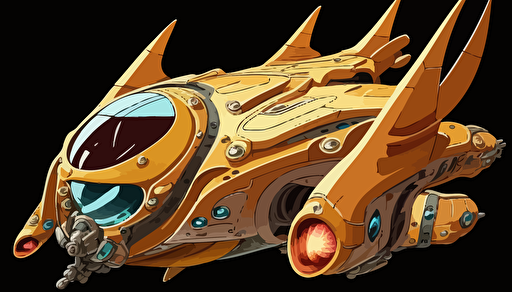 spaceship,comic,anime style,no background,vector,