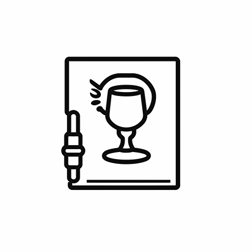 ambassador program event signup icon, black on white background, simple, vector