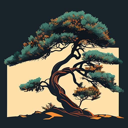 a vector design of a juniper tree