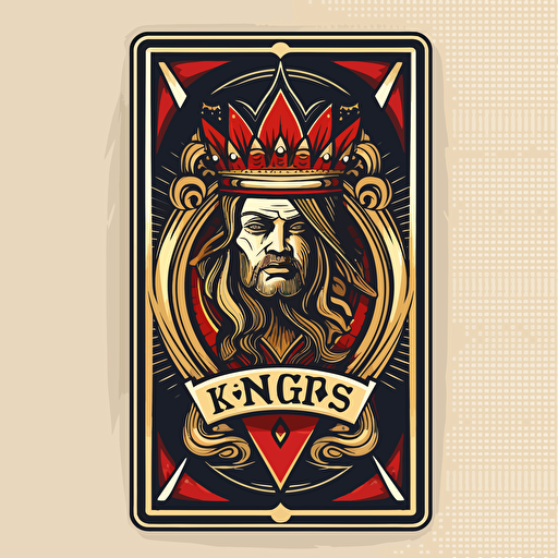 logo a king cards , modern style, vector , v 5