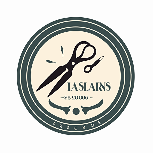 hair salon logo,scissors, round, vector