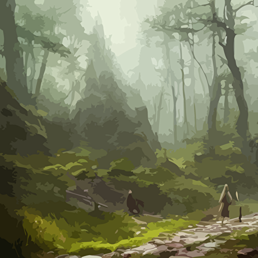 beautiful uplifting glade elven pathmarkers road bg j r r tolkien middle earth trending artstation digital illustration artwork darek zabrocki sylvain sarrailh concept art concept design illustration marketing illustration 3ds max blender keyshot unreal engine zbrush 3dcoat world machine speedtree 3d modelling digital painting matte painting character design environment design game design effects maya photoshop