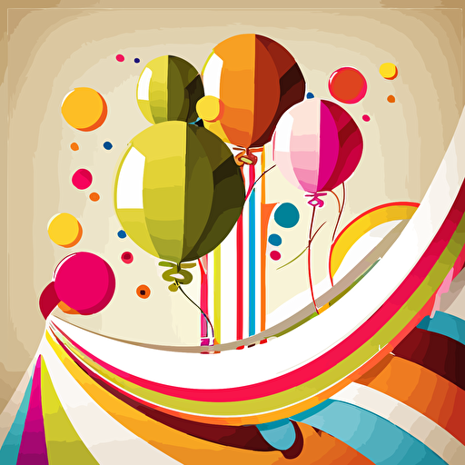 modern colorful vector birthday decoration