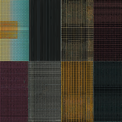 vertical geometric patterns with grids as vector pattern art