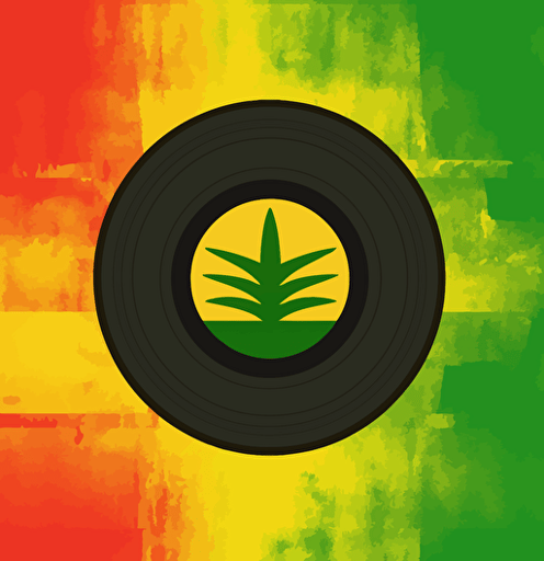 spotify logo on a reggae background, in the style of light reggae, simplistic vector art, raw authenticity, high-angle, dry wit humor, ue5